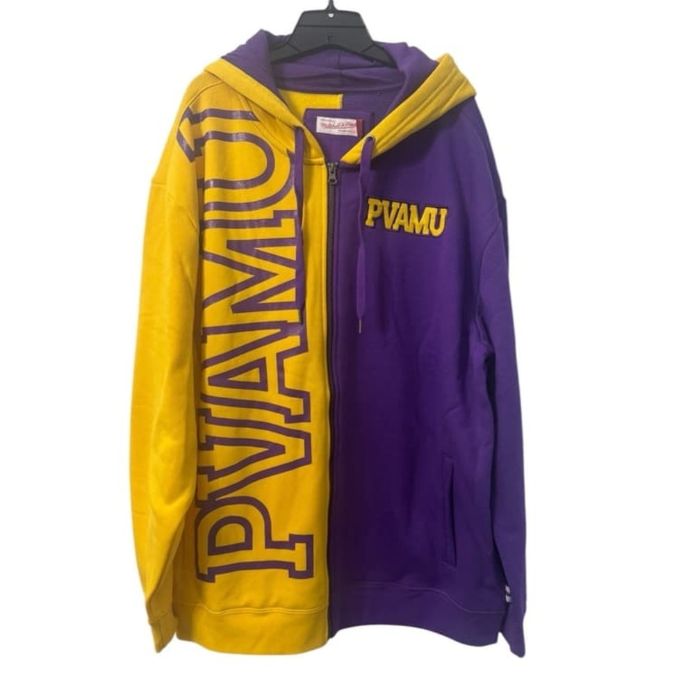Purple and Yellow PVAMU Zip-Up Hoodie